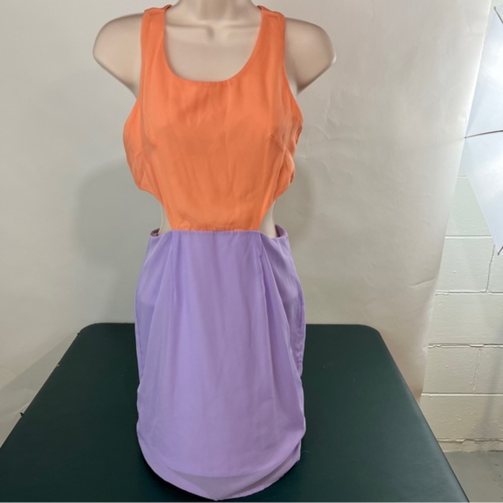 HONEY PUNCH Maxi Dress Cut Out Color Block Summer Beach Small